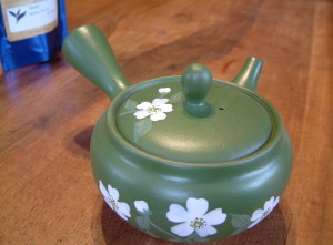 Green tea is often made with a kyusu in Japan.