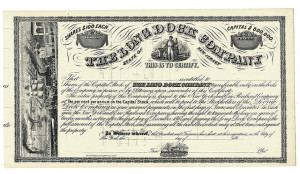 Stock Certificate from The Long Dock Company