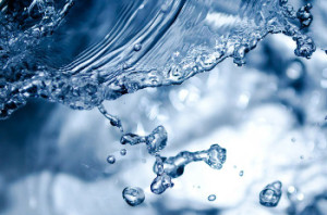Water droplets.